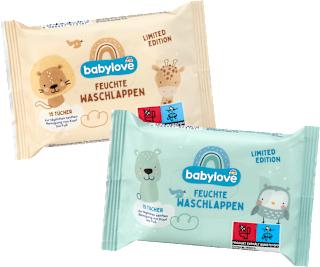 Мокри кърпи за измиване на бебе, различни цветове/мотиви babylove