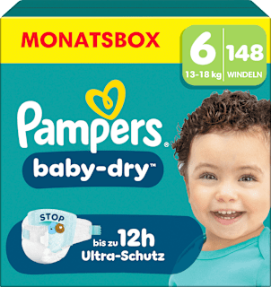 Windeln Gr. 6 Extra Large (13-18 kg) Monatsbox Pampers baby-dry