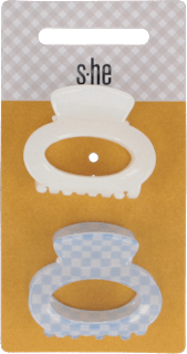 Haarklammer Set Acryl weiß-blau s-he stylecollection