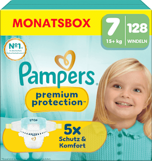 Windeln Premium Protection Gr. 7 Extra Large (15+ kg) Monatsbox Pampers premium protection