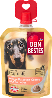 Hundeleckerli kernige Pastetencreme reich an Leber, Exquisit Dein Bestes