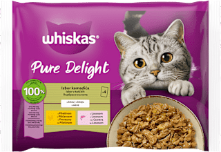Mokra hrana za mačke Pure Delight - piletina i losos Whiskas