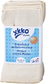 Plienky z biobavlny Organic 40x40 cm - Staré časy Natural xkko