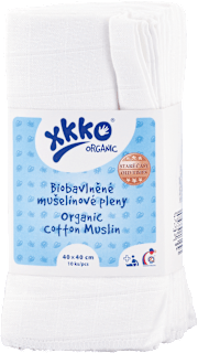 Plienky z biobavlny Organic 40x40 cm - Staré časy Biele xkko