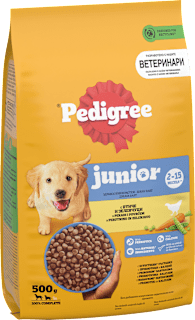 Junior suha hrana za štence starije od 1 mjesec – perad i povrće Pedigree