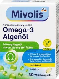Omega-3 ulje algi, kapsule, dodatak prehrani s omega-3 masnim kiselinama Mivolis