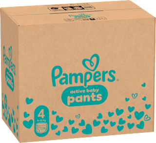 Plienkové nohavičky veľkosť 4 (9 - 15 kg) Monthly Box Pampers active baby
