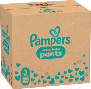 Plienkové nohavičky veľkosť 3 (6 - 11 kg) Monthly Box Pampers active baby