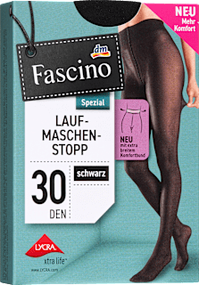 Strumpfhose mit Laufmaschen-Stopp & Komfortbund schwarz Gr. 50/52, 30 DEN Fascino