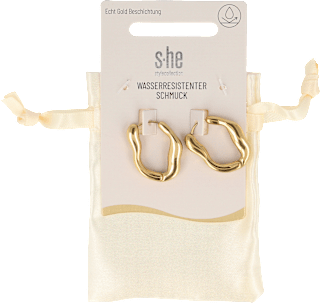 Creolen Ohrringe organische Form Vergolded s-he stylecollection