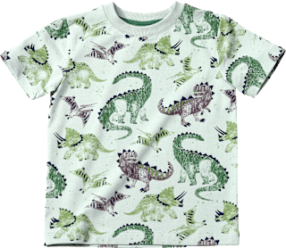 T-Shirt Pro Climate mit Dino-Muster, grün, Gr. 116 ALANA