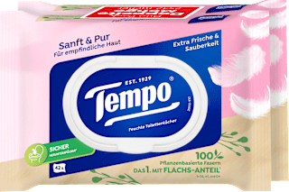 Feuchtes Toilettenpapier sanft & pur (2x42 St) Tempo