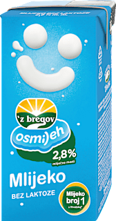 Mlijeko bez laktoze 2,8 % m.m. 'z bregov