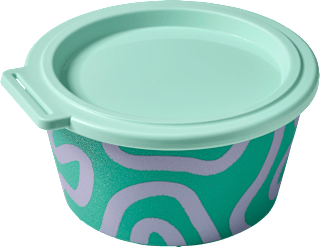 Aufbewahrungsdose NORA mit Deckel aus Kunststoff, grün/lila (700 ml) Koziol