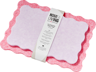 Schneidebrett-Set aus Kunststoff/HDPE, marmoriert rosa/lila Dekorieren & Einrichten