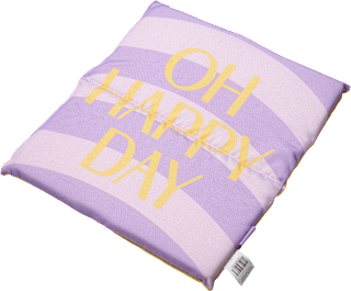 Sitzkissen faltbar OH HAPPY DAY, gelb/lila (32x32,5 cm) Vito & Joe