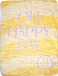 Picknickdecke OH HAPPY DAY, gelb/lila (150x200 cm) Vito & Joe