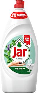 Prostriedok na umývanie riadu Sensitive Tea Tree & Mint  Jar