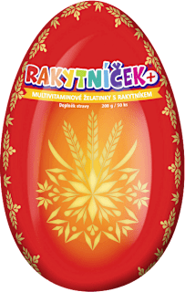 Rakytníček+ multivitamínové želatinky Velikonoční vejce červené TEREZIA