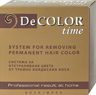 Система за отстраняване цвета от трайно боядисана коса DeCOLOR time
