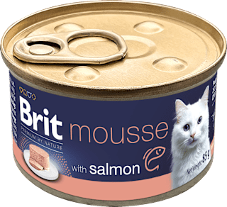 Krmivo pre mačky Premium By Nature care mousse s lososom Brit