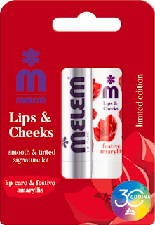 Balzam za usne u stiku – lip care & festive amaryllis,   2 x 4,5 g  Melem