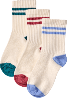 Tennissocken mit Streifen-Muster, blau + lila + rosa , Gr. 33/35 ALANA