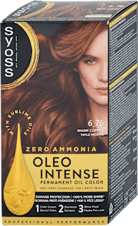Tartós hajfesték, meleg rézvörös 6-76 Syoss Oleo Intense