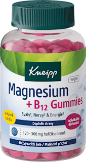 magnesium + B12 gummies s příchutí malina Kneipp
