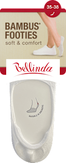 ponožky BAMBUS FOOTIES bílé, velikost 35-38, 1 pár Bellinda