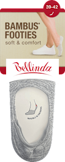 ponožky BAMBUS FOOTIES šedé, velikost 39-42, 1 pár Bellinda