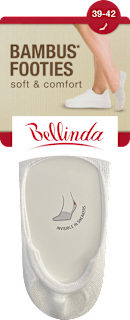 ponožky BAMBUS FOOTIES bílé, velikost 39-42, 1 pár Bellinda