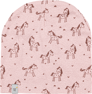 Haube Jersey Einhorn rosa PURSET