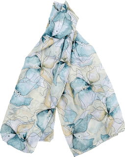 Schal Loop mit Blumenprint  PURSET