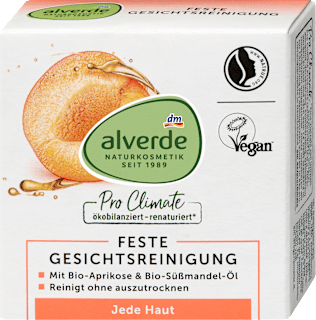 Feste Gesichtsreinigung Pure Climate Bio-Aprikose und Mango alverde NATURKOSMETIK