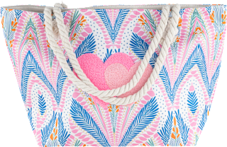 Strandtasche mit Herzmotiv PURSET