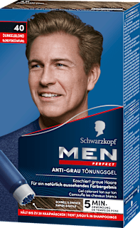 Anti-Grau Tönungs-Gel -Nr. 40 Dunkelblond Schwarzkopf Men Perfect