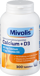 Prehransko dopolnilo s kalcijem in z vitaminom D3 v obliki tablet Mivolis