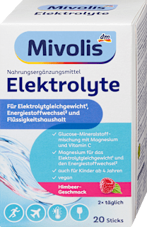 Elektrolitok étrend-kiegészítő, málna ízesítéssel Mivolis