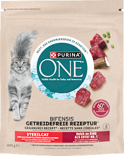 Trockenfutter Katze Bifensis Sterilcat Getreidefrei mit Rind PURINA ONE