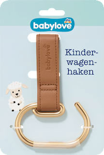 Háčik na kočík hnedo-zlatý babylove