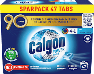 Waschmaschinenreiniger Wasserenthärter Power Tabs 4in1 Calgon