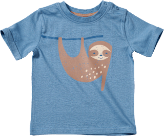 T-Shirt mit Faultier-Motiv, blau, Gr. 80 ALANA