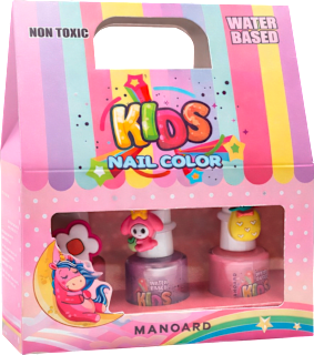 Set lac de unghii pentru copii pe bază de apă Manoard