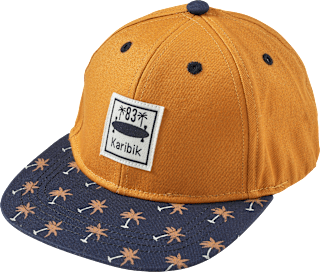 Basecap mit Palmen-Muster, orange & blau, Gr. 54/55 PUSBLU