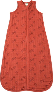 Schlafsack 0,5 TOG aus Musselin mit Löwen-Muster, rotbraun, 100 cm ALANA