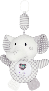 Plišasti Slonček z grizalom, melodijami in lučko free Play