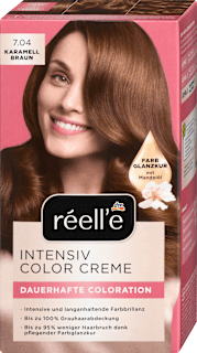 barva na vlasy Intensiv Color Creme 7.04 Karamelová hnědá réell‘e