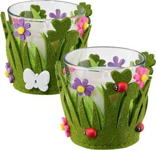 Kerze im Filzglas sortiert Profissimo