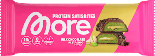Proteinriegel Satisbites Milk Chocolate Pistachio More Nutrition